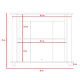 Rack de TV Maori Rovere 90x75cm Para TV Hasta 40 Pulgadas sin Cajones y con Patas - Muebles para TV | Bylmo