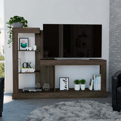 Rack de TV Minotti Coñac 180x133.5cm Para TV Hasta 55 Pulgadas sin Cajones - Muebles para TV | Bylmo