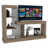 Rack de TV Minotti Miel y Blanco 180x133.5cm para TV Hasta 55 Pulgadas y con Tres Compartimientos - Muebles para TV | Bylmo