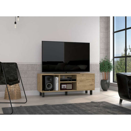 Rack Tunez Macadamia 115 cm con Una Puerta - Muebles para TV | Bylmo