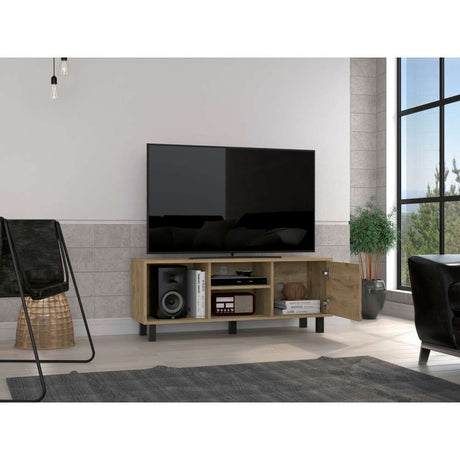Rack Tunez Macadamia 115 cm con Una Puerta - Muebles para TV | Bylmo