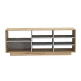 Rack Audra Duna y Cemento 165 cm con Entrepaños - Muebles para TV | Bylmo