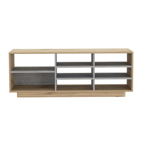 Rack Audra Duna y Cemento 165 cm con Entrepaños - Muebles para TV | Bylmo