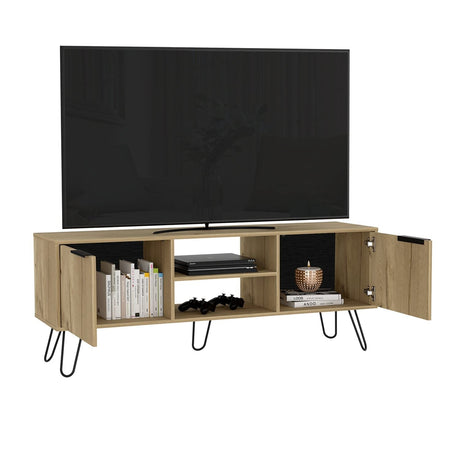 Rack de TV Augusta Duna 150 cm Para TV hasta 65 Pulgadas con Dos Puertas y Patas Metálicas - Muebles de TV | Bylmo