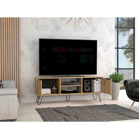 Rack de TV Augusta Duna 150 cm Para TV hasta 65 Pulgadas con Dos Puertas y Patas Metálicas - Muebles de TV | Bylmo