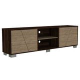 Rack de TV Fraktal Habano 180x180cm Para TV Hasta 75 Pulgadas con Dos Cajones con Ranuras para Cables y con Patas - Muebles de TV | Bylmo
