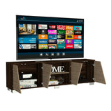 Rack de TV Fraktal Habano 180x180cm Para TV Hasta 75 Pulgadas con Dos Cajones con Ranuras para Cables y con Patas - Muebles de TV | Bylmo