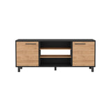 Rack de TV Kaia Wengue 149x58cm Para TV Hasta 65 Pulgadas con Dos Cajones y con Patas - Muebles de TV | Bylmo