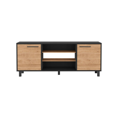Rack de TV Kaia Wengue 149x58cm Para TV Hasta 65 Pulgadas con Dos Cajones y con Patas - Muebles de TV | Bylmo