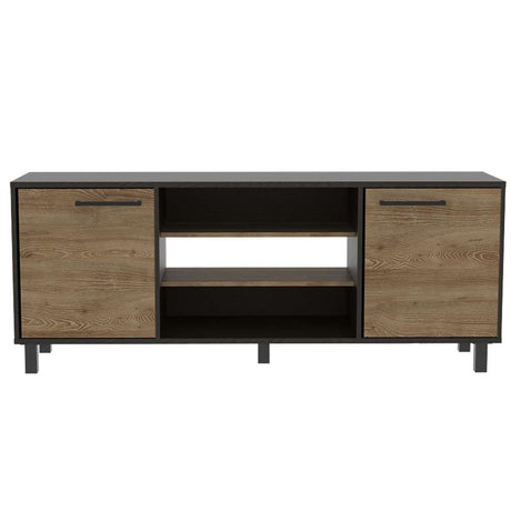 Rack Kaia Wengue y Miel 155 cm con Dos Puertas - Muebles para TV | Bylmo