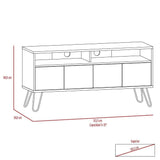 Rack Vassel Duna y Wengue 123 cm con Cuatro Puertas - Muebles para TV | Bylmo