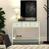 Recibidor Pronti Blanco 95 cm con Tres Cajones - Bifes y Arrimos | Bylmo