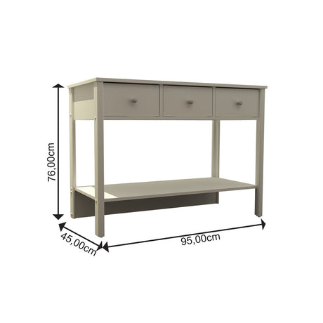 Recibidor Pronti Blanco 95 cm con Tres Cajones - Bifes y Arrimos | Bylmo