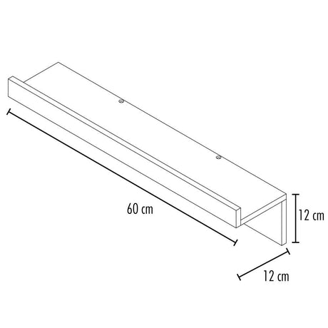 Repisa Buenas Vibras Blaco 60 cm Rectangular - Repisas y Percheros | Bylmo