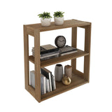 Repisa Cáceres Teca 57x60cm Rectangular con Tres Entrepaños - Repisas y Percheros | Bylmo