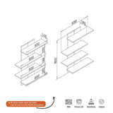 Repisa Negro 63 cm con Cuatro Estantes - Repisas y Percheros | Bylmo