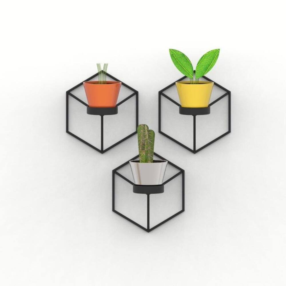 Repisa Negro 13 cm Cubo - Repisas y Percheros | Bylmo