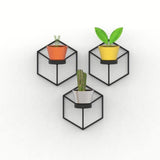 Repisa Negro 13 cm Cubo - Repisas y Percheros | Bylmo