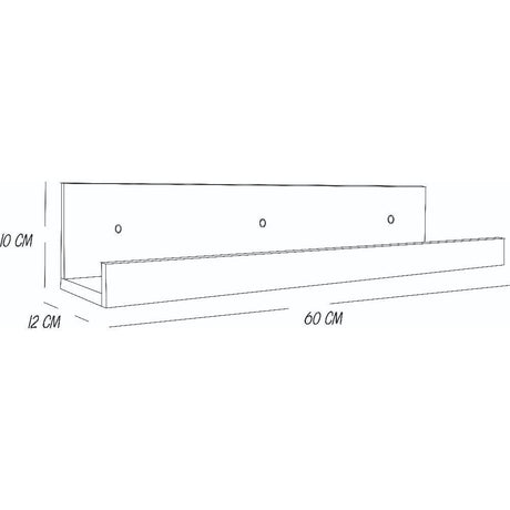 Repisa Home Blanco 60 cm Rectangular - Repisas y Percheros | Bylmo