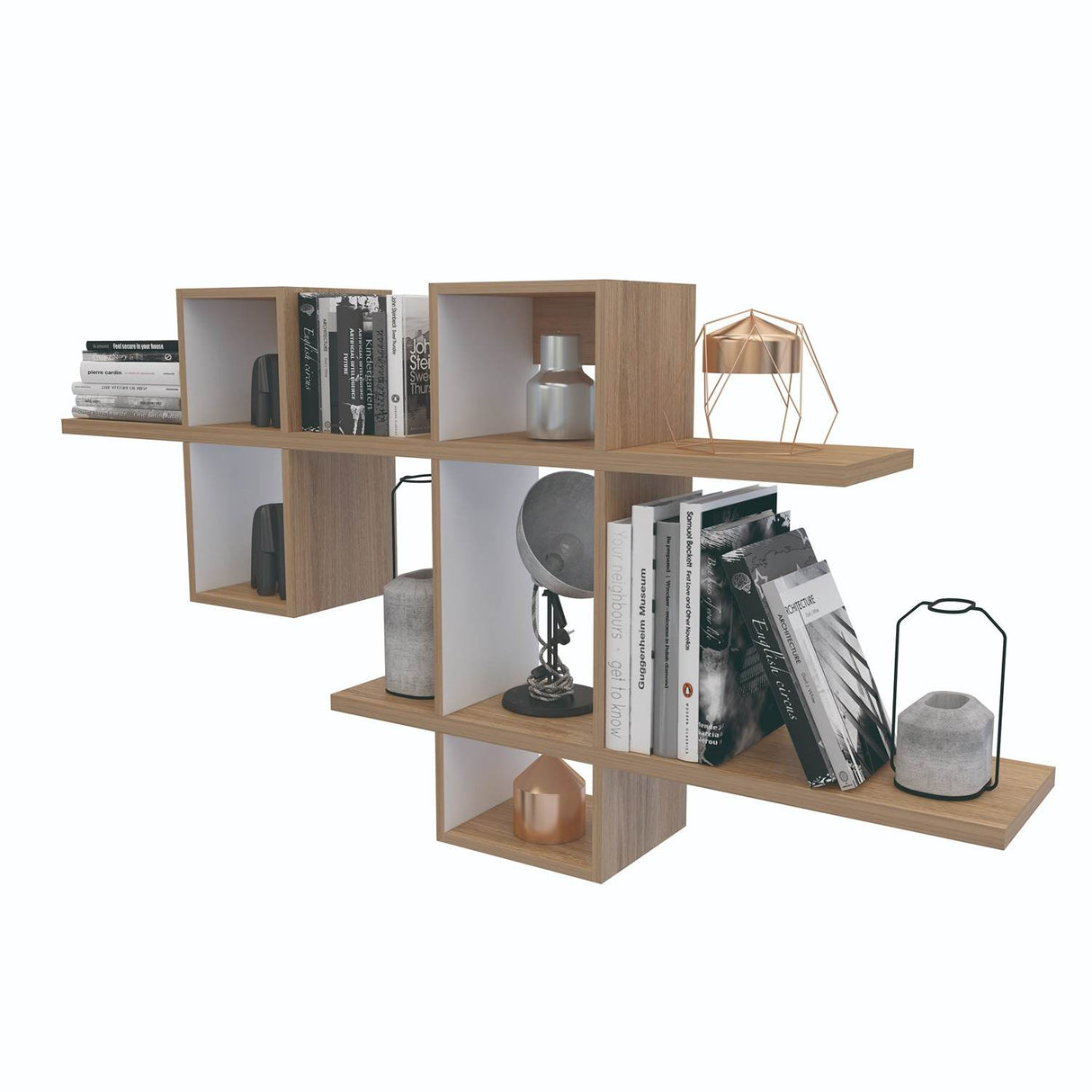 Repisa Koba Rovere 160 cm Rectangular Flotante con Entrepaños - Repisas y Percheros | Bylmo