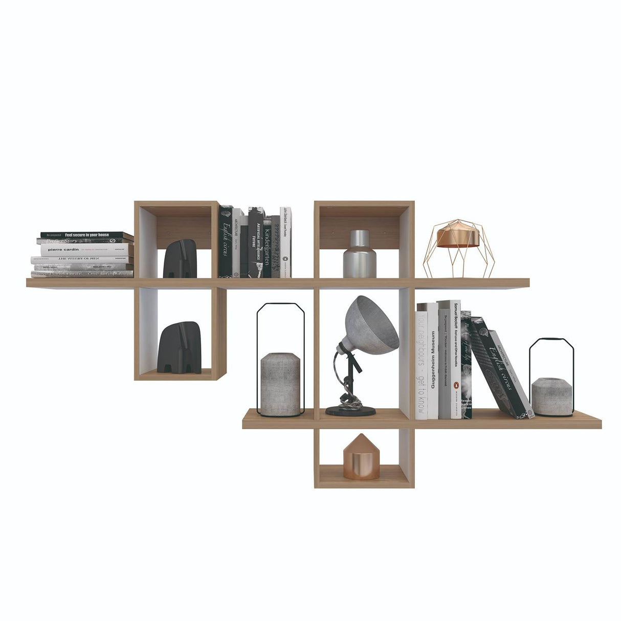 Repisa Koba Rovere 160 cm Rectangular Flotante con Entrepaños - Repisas y Percheros | Bylmo