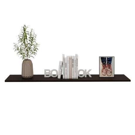 Repisa wengue 120x1.5cm Rectangular con Un Entrepaño - Repisas y Percheros | Bylmo