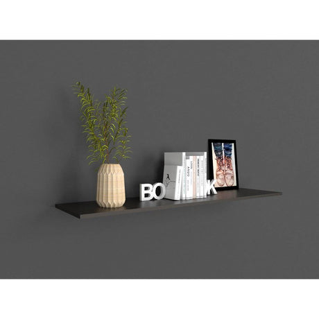 Repisa wengue 120x1.5cm Rectangular con Un Entrepaño - Repisas y Percheros | Bylmo