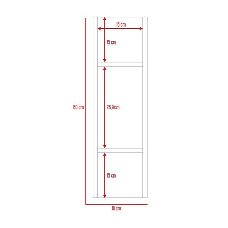 Repisa Organizadora Roble 18 cm Rectangular - Repisas y Percheros | Bylmo