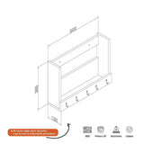 Repisa Amarillo 50 cm Rectangular con Perchero - Repisas y Percheros | Bylmo