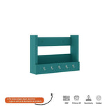 Repisa Turquesa 50 cm Rectangular con Perchero