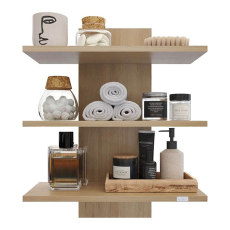 Repisa Ray Rovere 48 cm Rectangular Flotante con Entrepaños - Repisas y Percheros | Bylmo