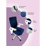 Silla Chloe Blanco y Azul 64 cm - Sillas | Bylmo