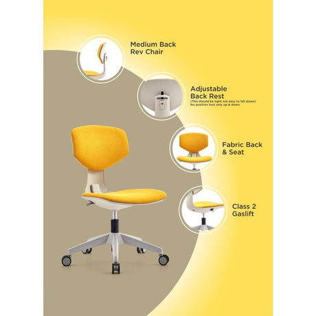 Silla Guinar Gris y Amarillo 57 cm - Sillas | Bylmo