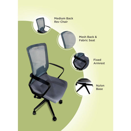 Silla Morrison Negro y Gris 61 cm - Sillas | Bylmo