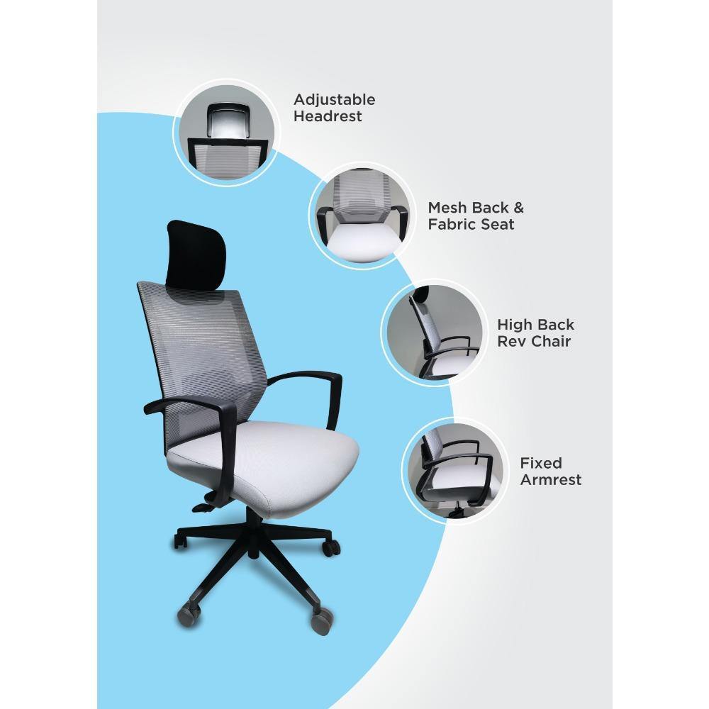 Silla Oslo Negro y Gris 62 cm - Sillas | Bylmo