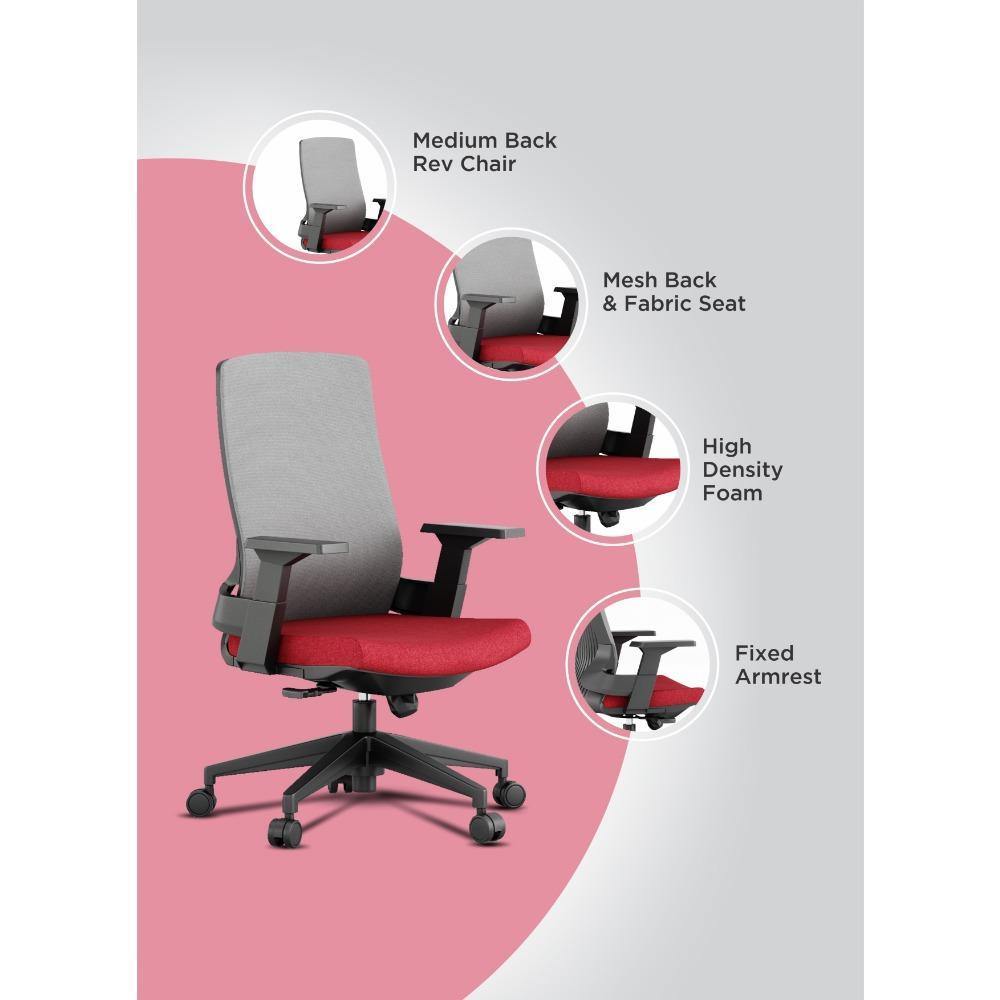 Silla Chloe Negro y Rojo 64 cm - Sillas | Bylmo