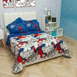 Cubrelecho Español Infantil Azul para Cama Semidoble 120 X 190 Cm Doble Faz de Spiderman - Ropa de Cama | Bylmo
