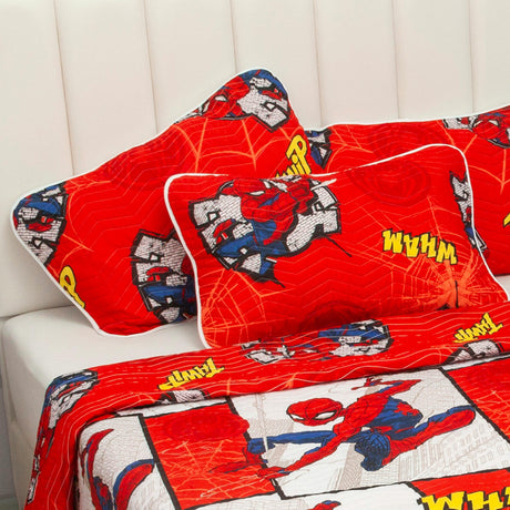 Cubrelecho Español Infantil Rojo para Cama Sencillo 100 X 190 Cm Doble Faz de Spiderman - Ropa de Cama | Bylmo