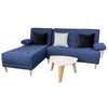 Combo Sofa Cama, Mesa y Cojines London Azul 200 cm + OBSEQUIO: Cojines