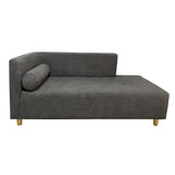 Sala Chaise Long Gris 163 cm con Sofá, Banqueta Baúl y Puff - Combos Sala | Bylmo