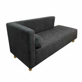 Sala Chaise Long Gris 163 cm con Sofá, Banqueta Baúl y Puff - Combos Sala | Bylmo