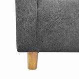 Sala Chaise Long Gris 163 cm con Sofá, Banqueta Baúl y Puff - Combos Sala | Bylmo