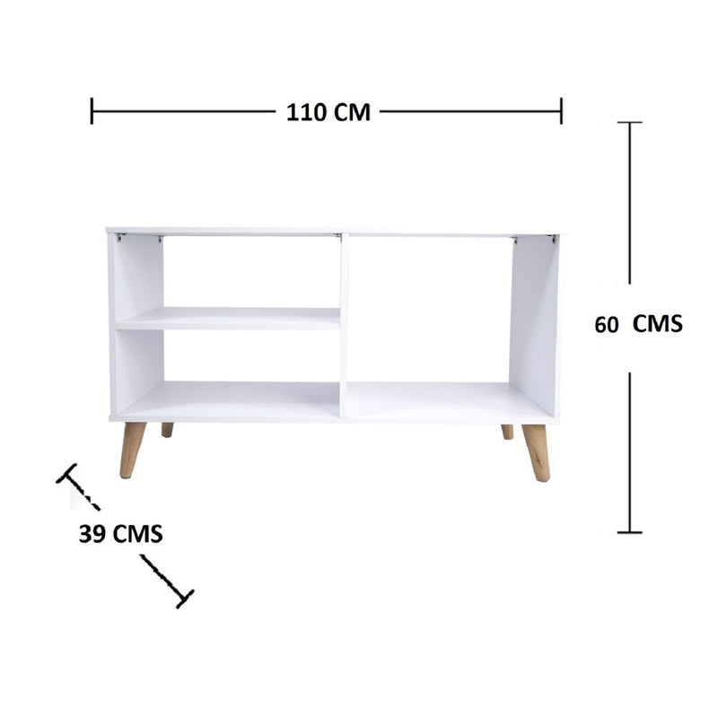 Sala Chaise Long Gris 163 cm con Sofá, Mesa de TV Blanca, Mesa de Centro Blanca y Puff Gris