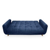 Sala Clic Clac Archer Azul 210 cm con Sofá de 3 Puestos y 2 Poltronas Reclinables Grises