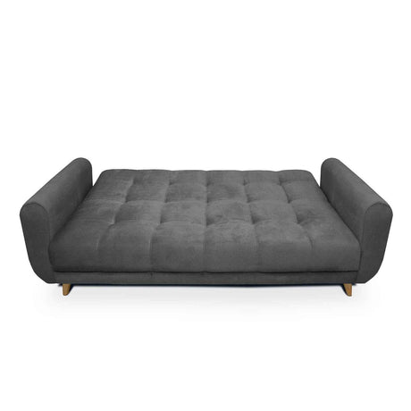 Sala Clic Clac Archer Gris 210 cm con Sofá de 3 Puestos y 2 Poltronas Reclinables - Combos Sala | Bylmo