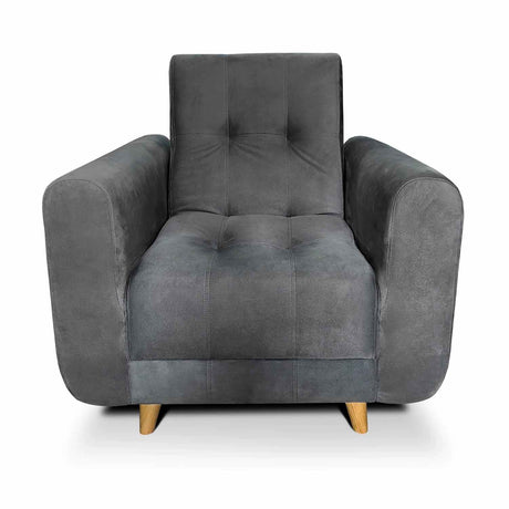 Sala Clic Clac Archer Gris 210 cm con Sofá de 3 Puestos y 2 Poltronas Reclinables - Combos Sala | Bylmo