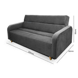 Sala Clic Clack Úngaro Gris 200 cm con Sofá de 3 Puestos y 2 Poltronas Reclinables - Combos Sala | Bylmo