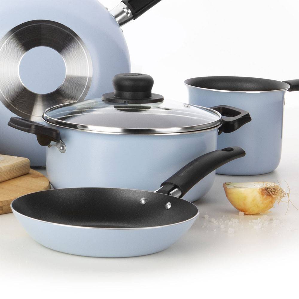 Sarten Blue Azul Aguamarina 19.4x6.3cm con Mango de Baquelita y con Revestimiento Antiadherente - Ollas y Sartenes | Bylmo