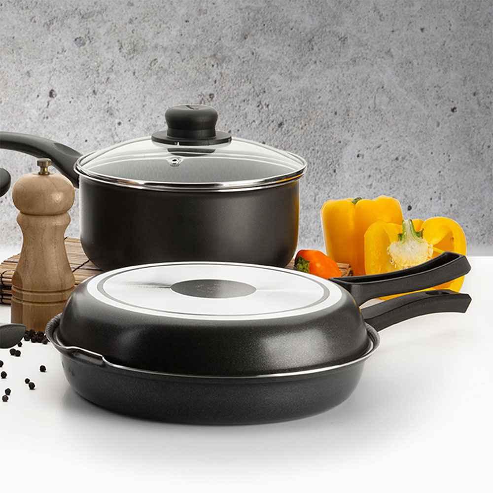 Sarten Doble Blackburn Aluminio 24 cm Antiadherente Gris - Ollas y Sartenes | Bylmo