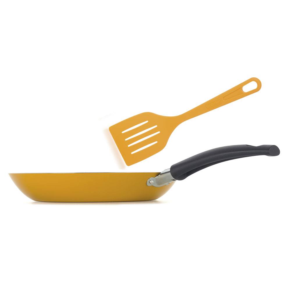 Sarten Fleetwood Aluminio 24 cm Con Utencilio Amarillo - Ollas y Sartenes | Bylmo